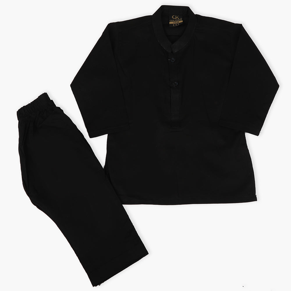 Boys Shalwar Suit With Waistcoats - Black, Boys Shalwar Kameez, Chase Value, Chase Value