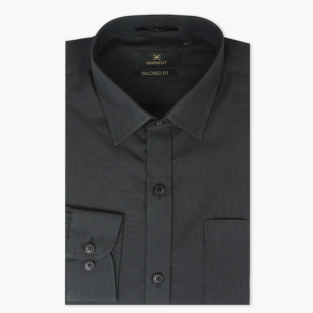 Eminent Men's Tailored Fit Chambray Formal Shirt - Black, Men's Shirts, Eminent, Chase Value
