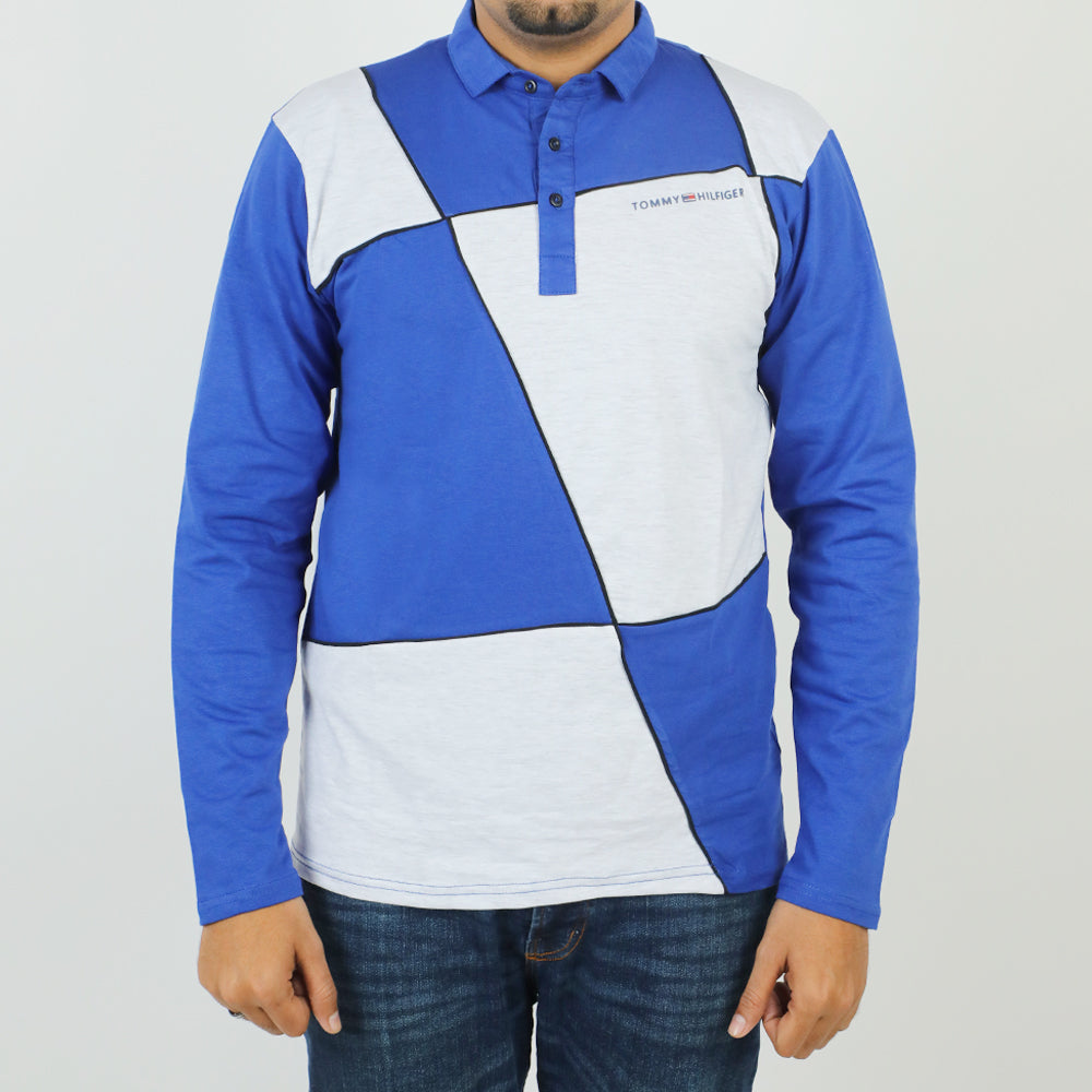 Men's Full Sleeves Polo T-Shirt - Royal Blue, Men's T-Shirts & Polos, Chase Value, Chase Value