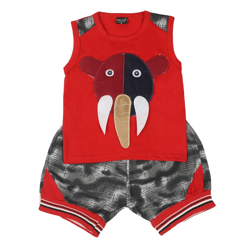Boys Sando Suit - Red, Boys Sets & Suits, Chase Value, Chase Value