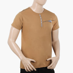 Men's Half Sleeves T-Shirt - Brown, Men's T-Shirts & Polos, Chase Value, Chase Value