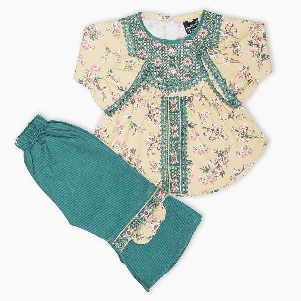 Newborn Girls Full Sleeves Suit - Light Brown, Newborn Girls Winterwear, Chase Value, Chase Value