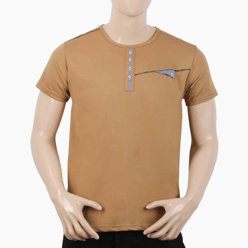 Men's Half Sleeves T-Shirt - Brown, Men's T-Shirts & Polos, Chase Value, Chase Value