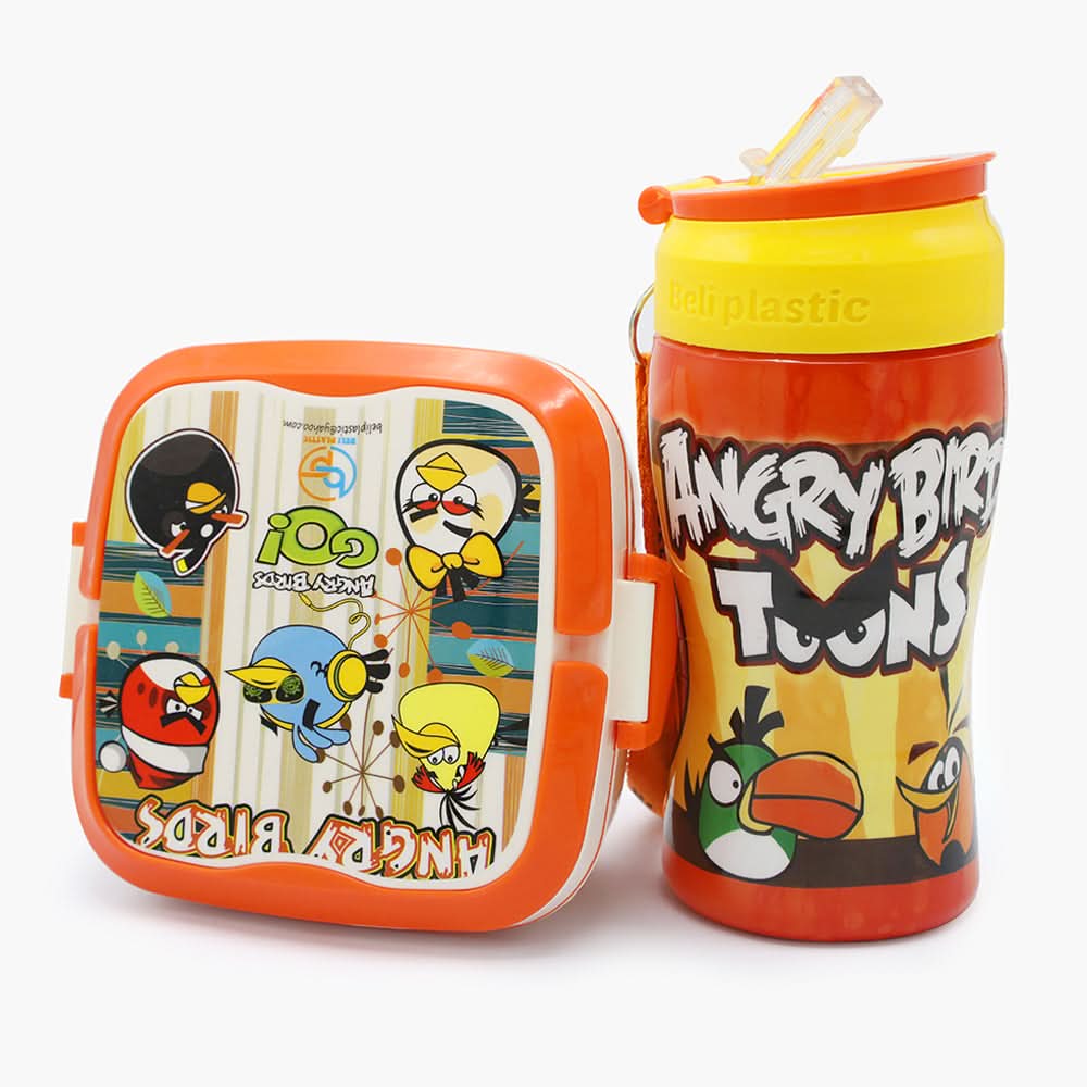 Water Bottle with Lunch Box - Orange, Tiffin Boxes & Bottles, Chase Value, Chase Value