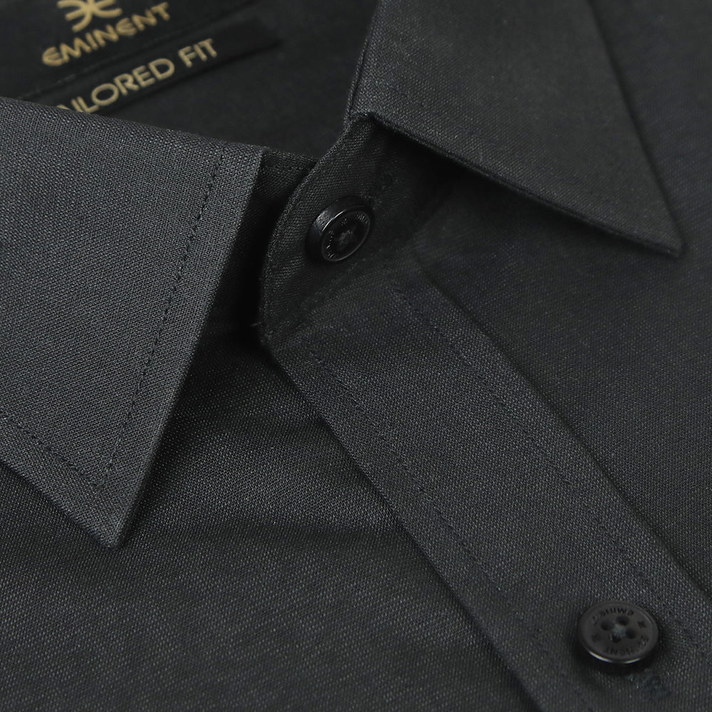 Eminent Men's Tailored Fit Chambray Formal Shirt - Black, Men's Shirts, Eminent, Chase Value