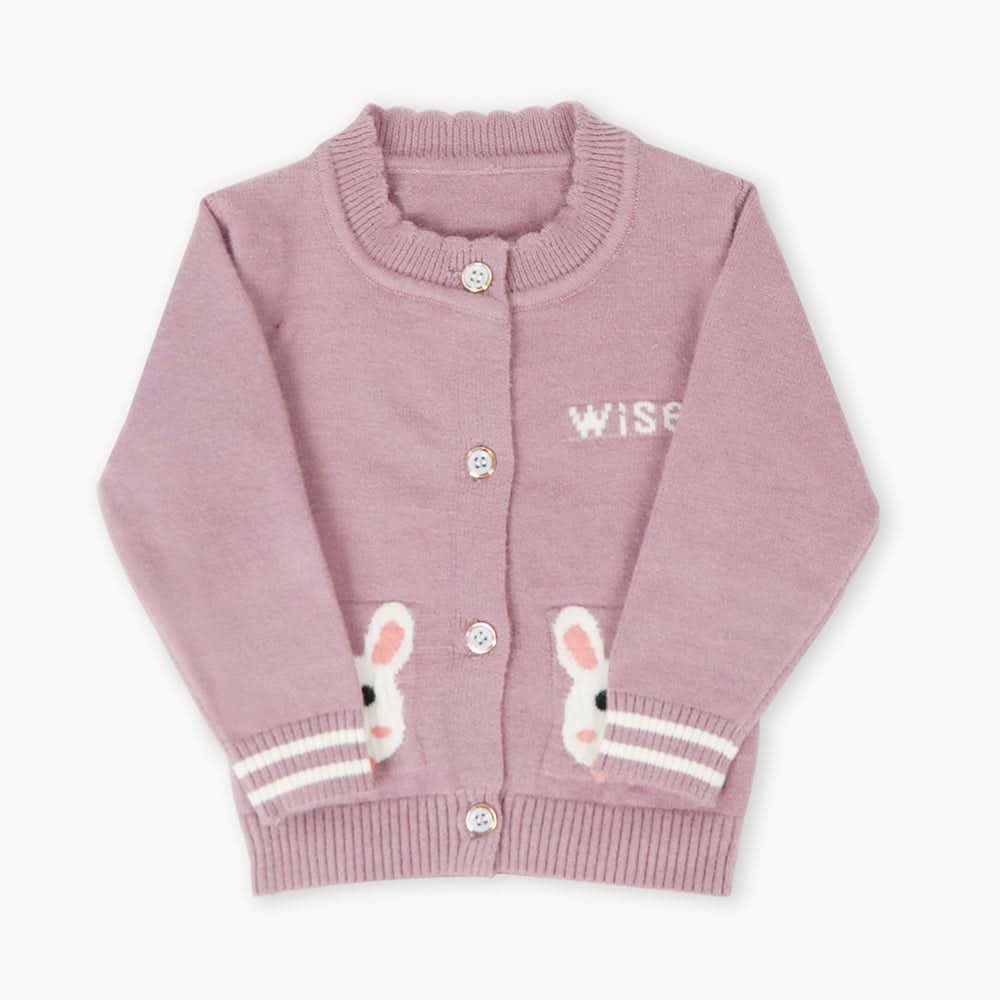 Newborn Girls Sweater - Light Purple, Newborn Girls Winterwear, Chase Value, Chase Value