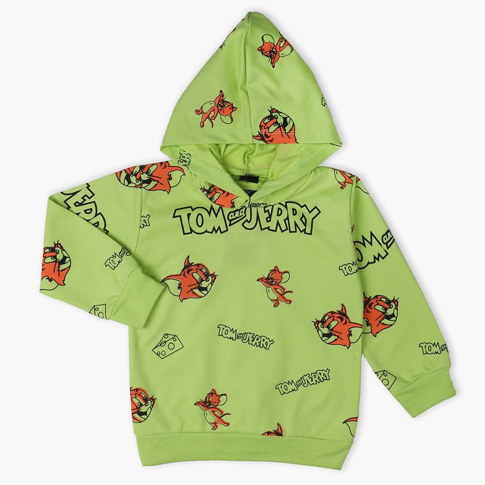 Boys Full Sleeves Hoodie T-Shirt - Green, Boys T-Shirts, Chase Value, Chase Value