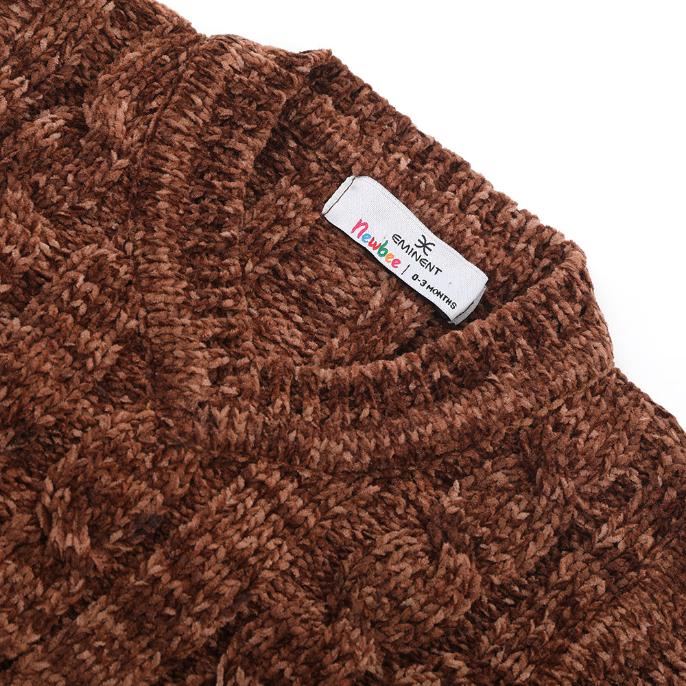 Newborn Girls Sweater -  Brown, Newborn Girls Winterwear, Chase Value, Chase Value