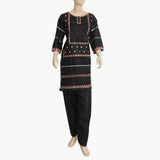 Women's Embroidered Kurti - Black, Women Ready Kurtis, Chase Value, Chase Value