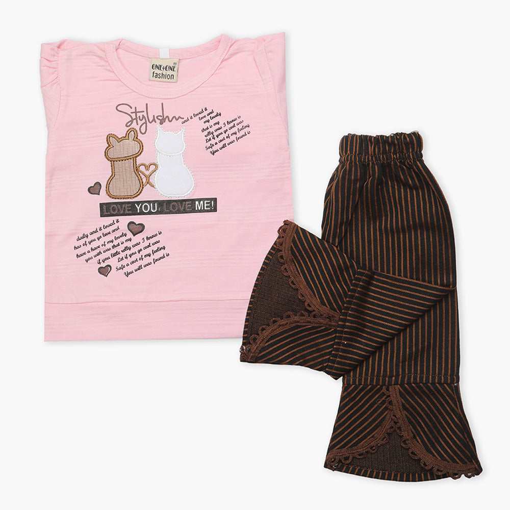 Newborn Girls Full Sleeves Suit - Pink, Newborn Girls Winterwear, Chase Value, Chase Value