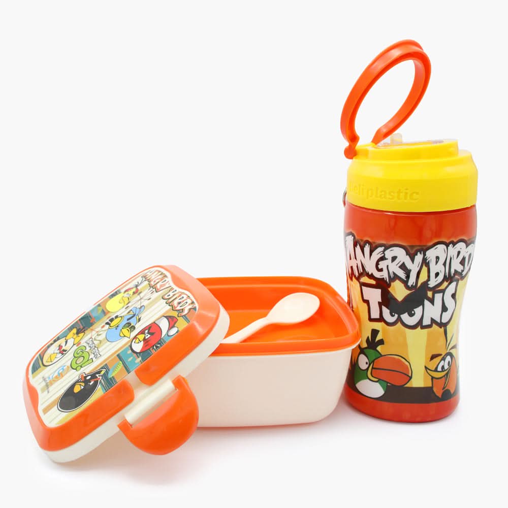 Water Bottle with Lunch Box - Orange, Tiffin Boxes & Bottles, Chase Value, Chase Value
