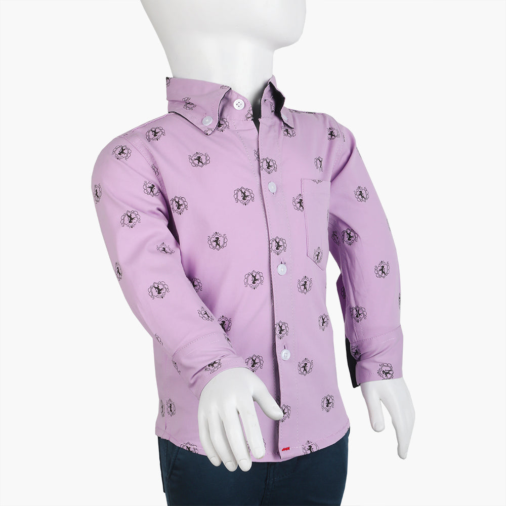 Boys Full Sleeves Shirt - Light Purple, Boys Shirts, Chase Value, Chase Value