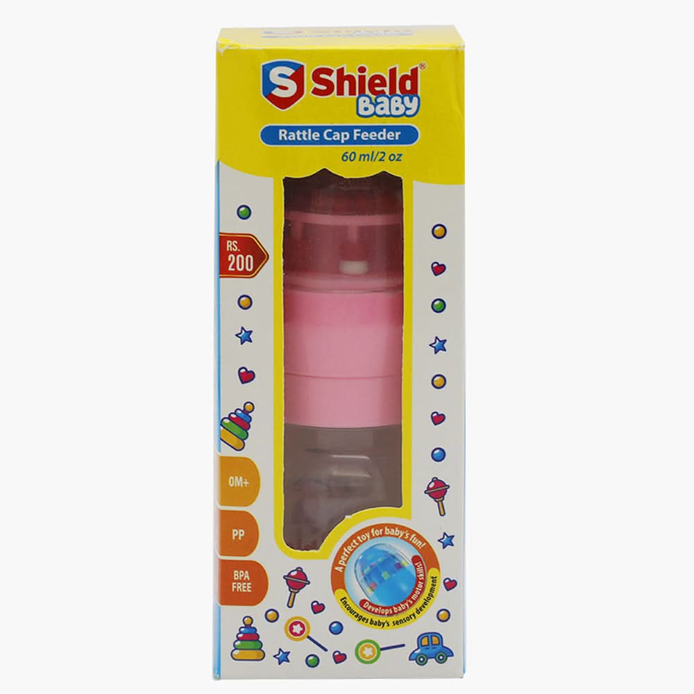 Shield Feeder Rattle Cap 60ml - Pink, Feeding Supplies, Shield, Chase Value