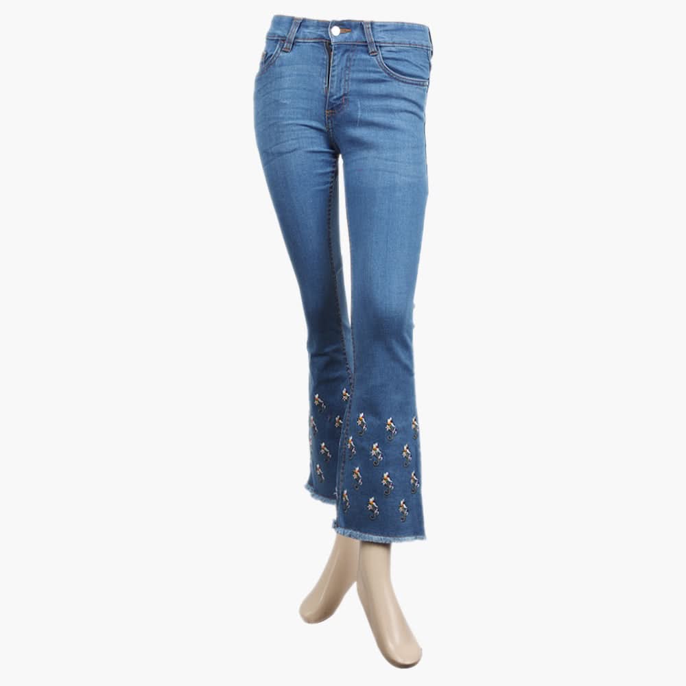 Women's Denim Pant - Light Blue, Women Pants & Tights, Chase Value, Chase Value
