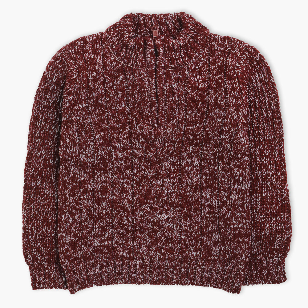 Eminent Boys Mock Neck Sweater - Maroon, Boys Sweaters, Eminent, Chase Value