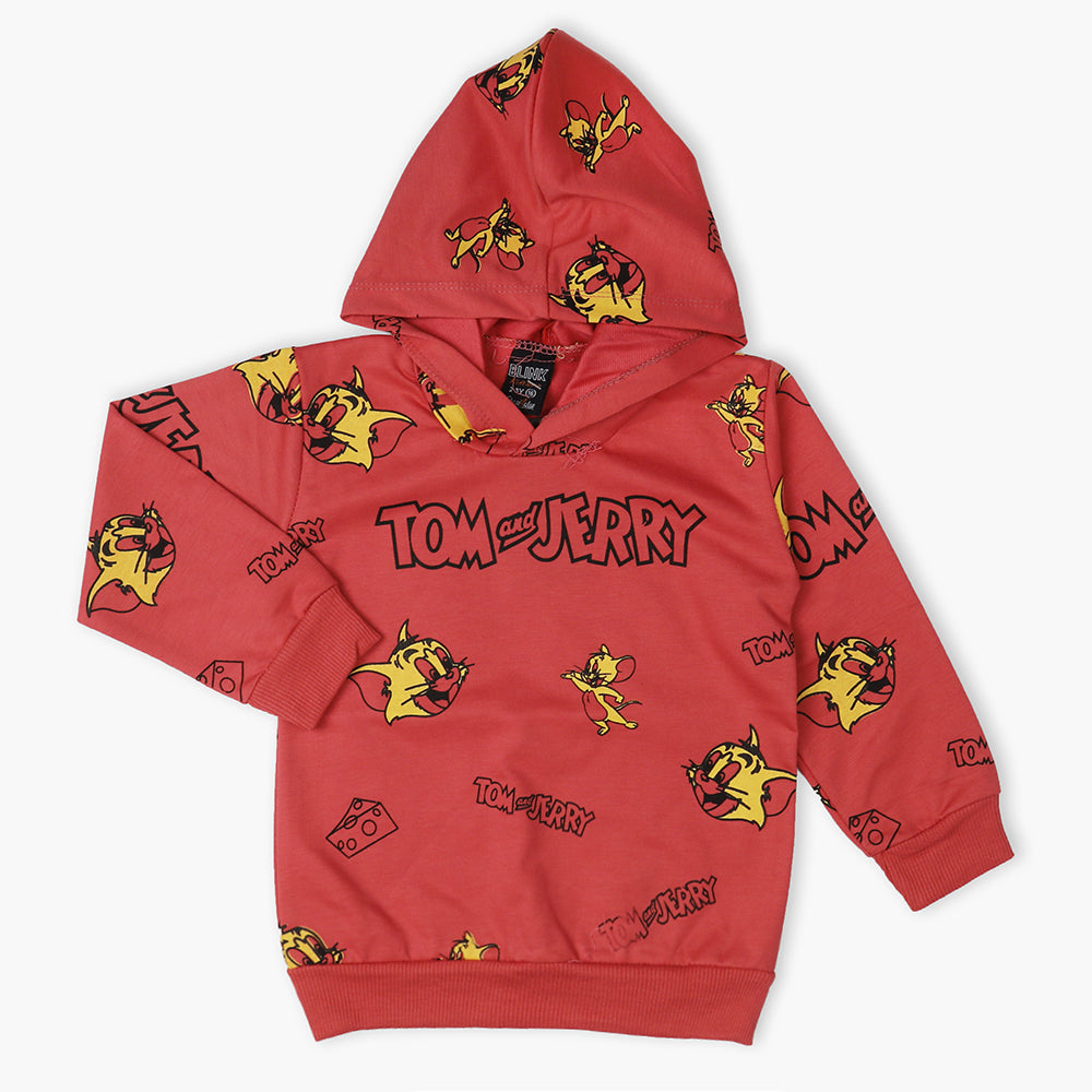 Boys Full Sleeves Hoodie T-Shirt - Dark Pink, Boys T-Shirts, Chase Value, Chase Value