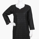 Women's Embroidered 2Pcs Suit - Black, Women Shalwar Suits, Chase Value, Chase Value