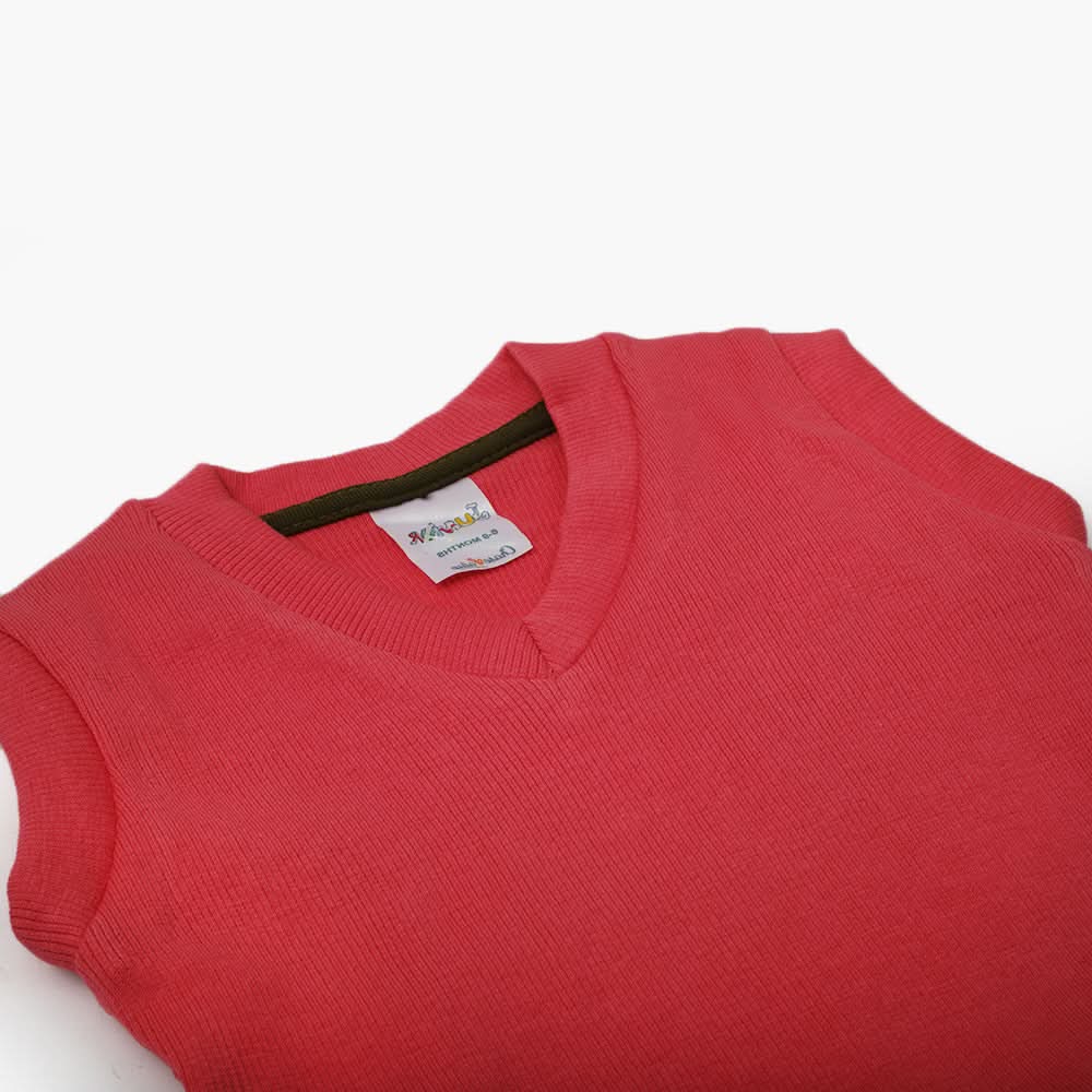 Newborn Boys Sleevesless Sweater - Pink, Newborn Boys Winterwear, Chase Value, Chase Value