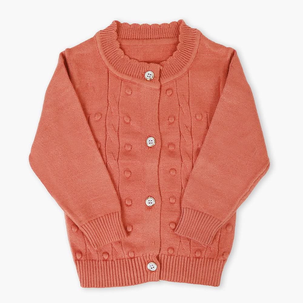 Newborn Girls Sweater - Rust, Newborn Girls Winterwear, Chase Value, Chase Value