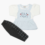 Newborn Girls Full Sleeves Suit - Light Blue, Newborn Girls Winterwear, Chase Value, Chase Value