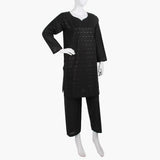 Women's Embroidered 2Pcs Suit - Black, Women Shalwar Suits, Chase Value, Chase Value