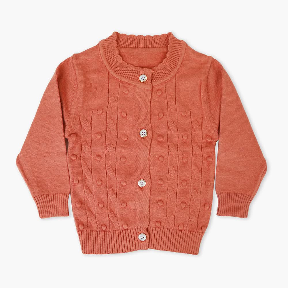 Newborn Girls Sweater - Rust, Newborn Girls Winterwear, Chase Value, Chase Value