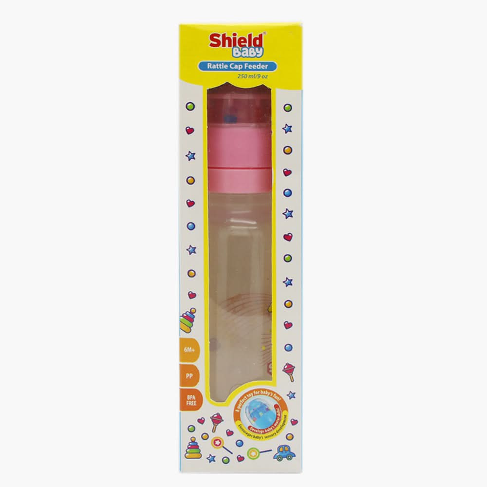 Shield Rattle Feeder 250ml - Pink, Feeding Supplies, Shield, Chase Value