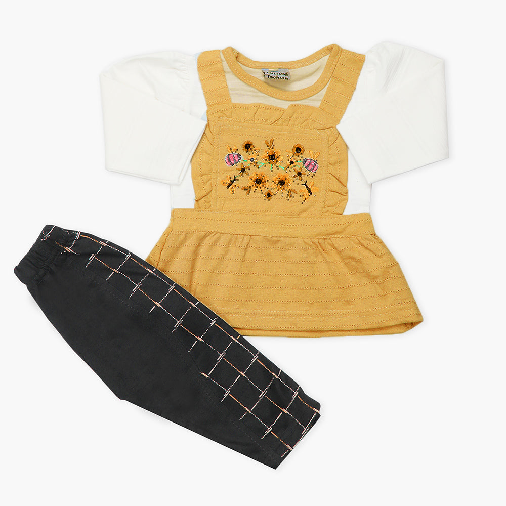 Newborn Girls Full Sleeves Suit - Brown, Newborn Girls Winterwear, Chase Value, Chase Value