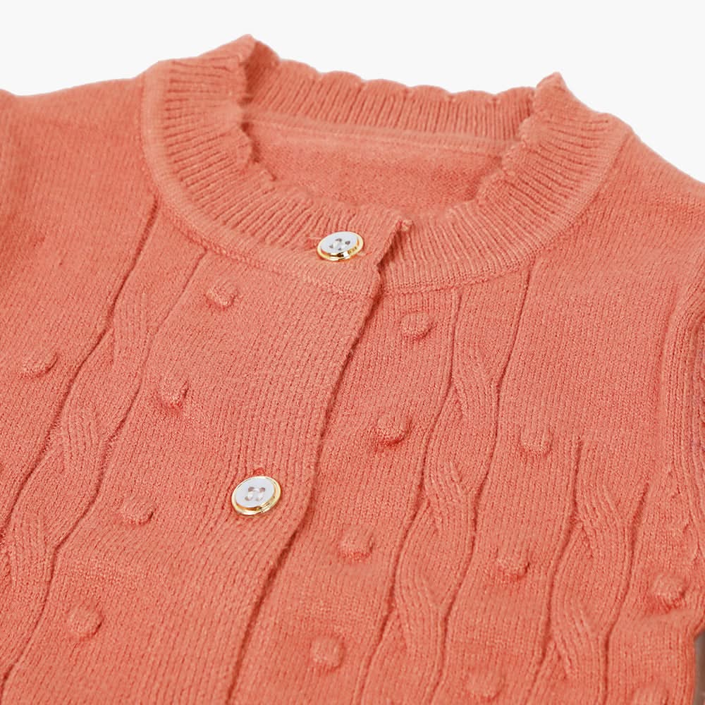 Newborn Girls Sweater - Rust, Newborn Girls Winterwear, Chase Value, Chase Value