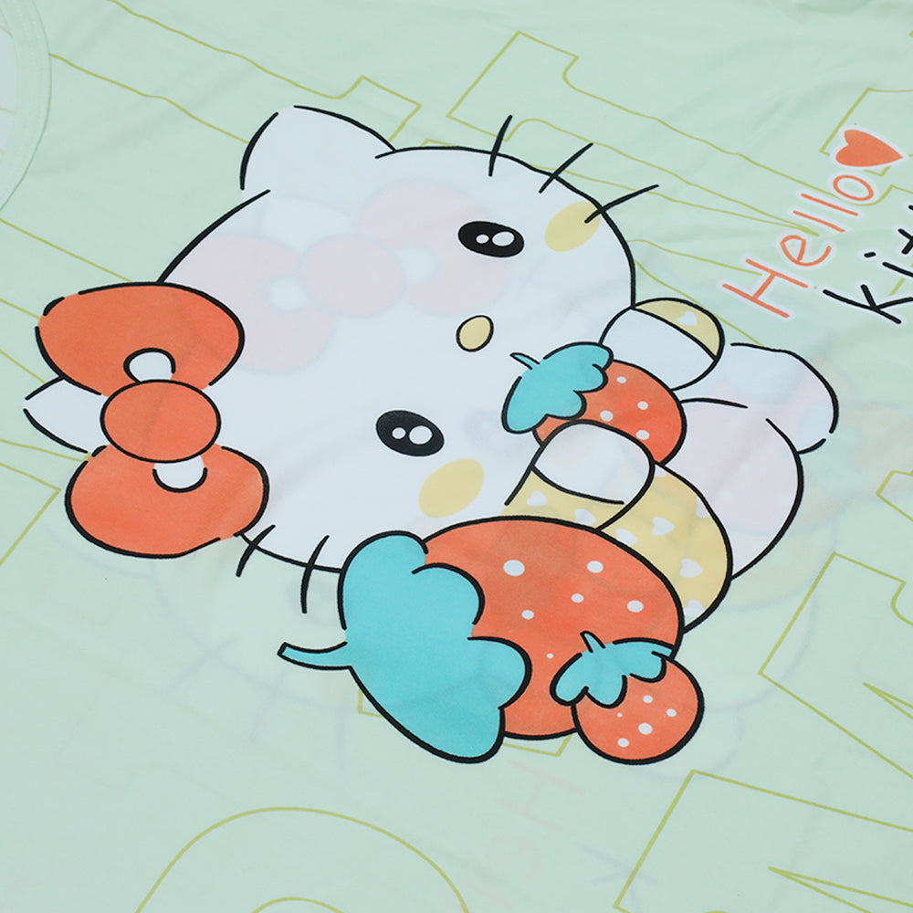 Women's Long Nighty T-Shirt - Light Green, Women Night Suit, Chase Value, Chase Value