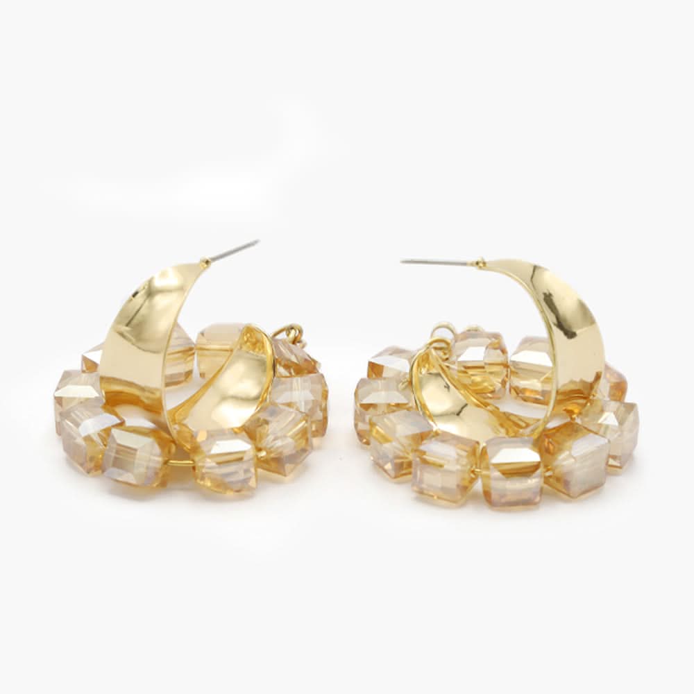 Women's Ear Hoops - Golden, Women Earrings & Tops, Chase Value, Chase Value