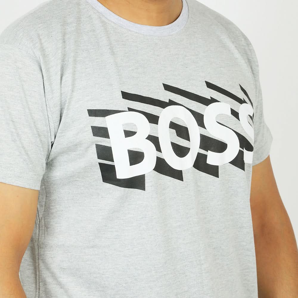 Men's Half Sleeves Printed T-Shirt - Grey, Men's T-Shirts & Polos, Chase Value, Chase Value
