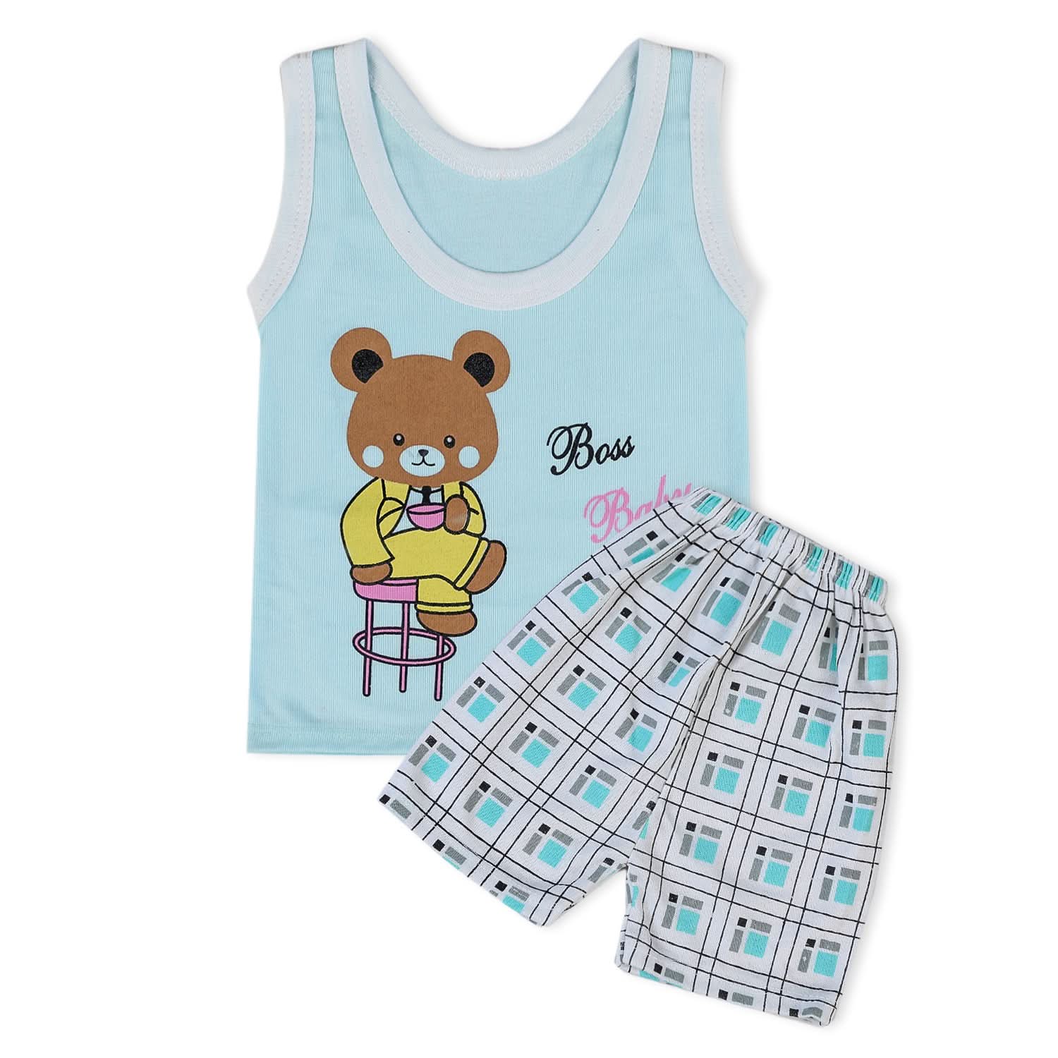 Newborn Boys Sando Suit - Sky Blue, Newborn Boys Sets & Suits, Chase Value, Chase Value