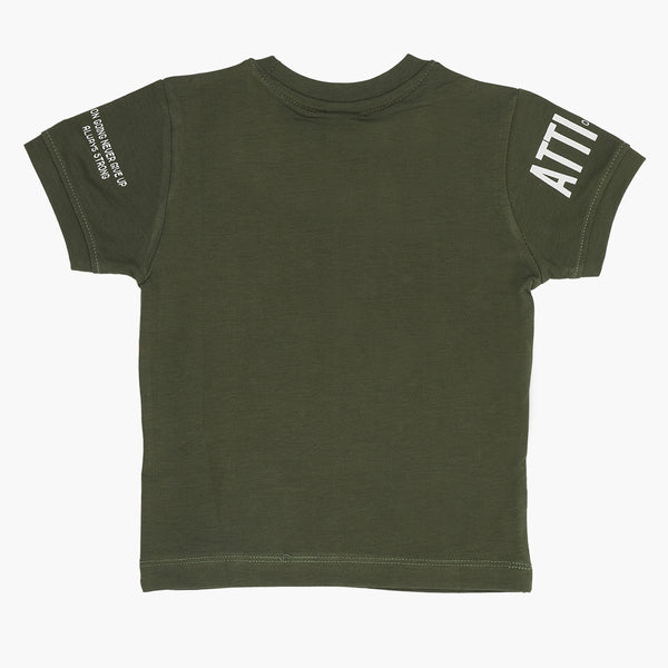 Boys Half Sleeves T-Shirt - Dark Green, Boys T-Shirts, Chase Value, Chase Value