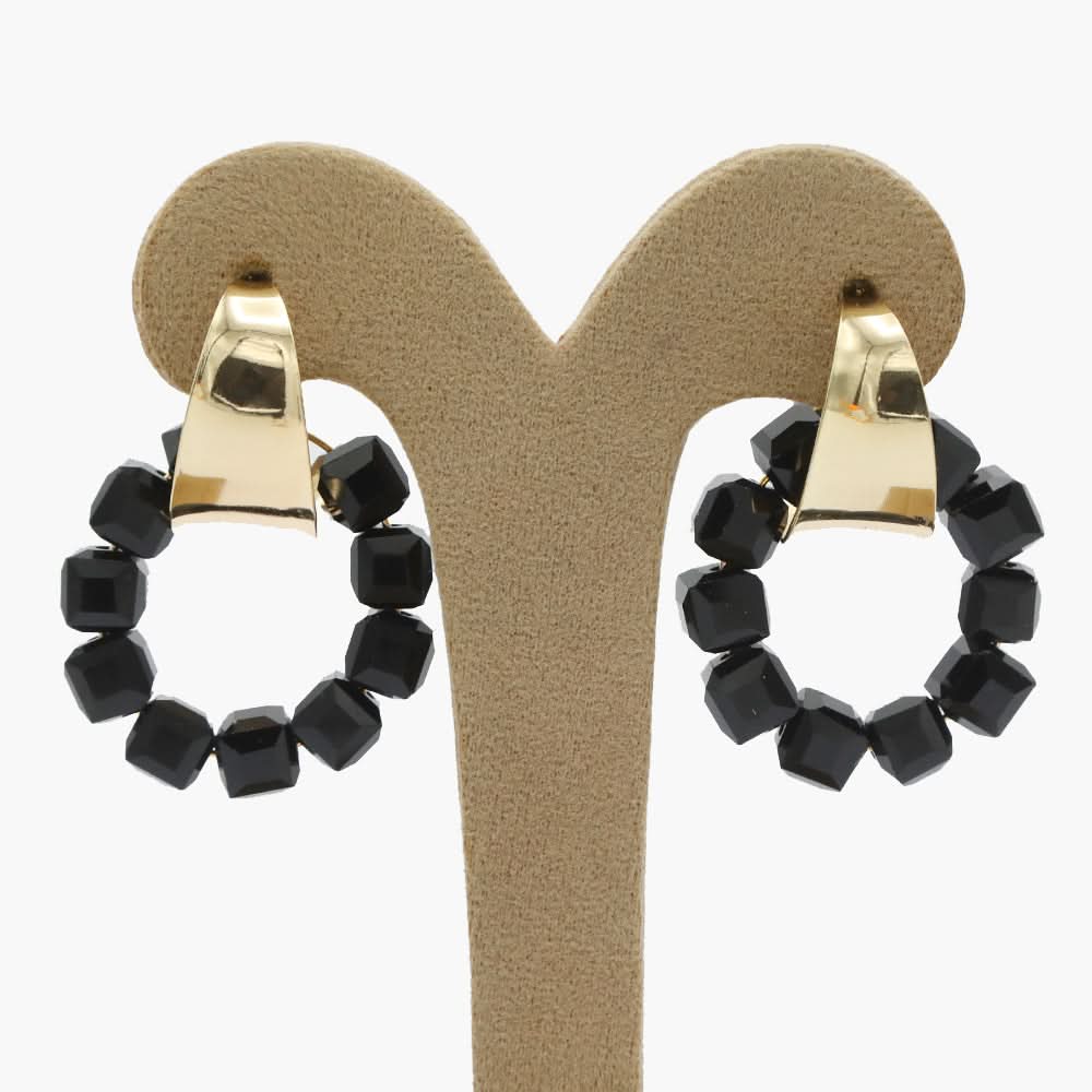 Women's Ear Hoops - Black, Women Earrings & Tops, Chase Value, Chase Value