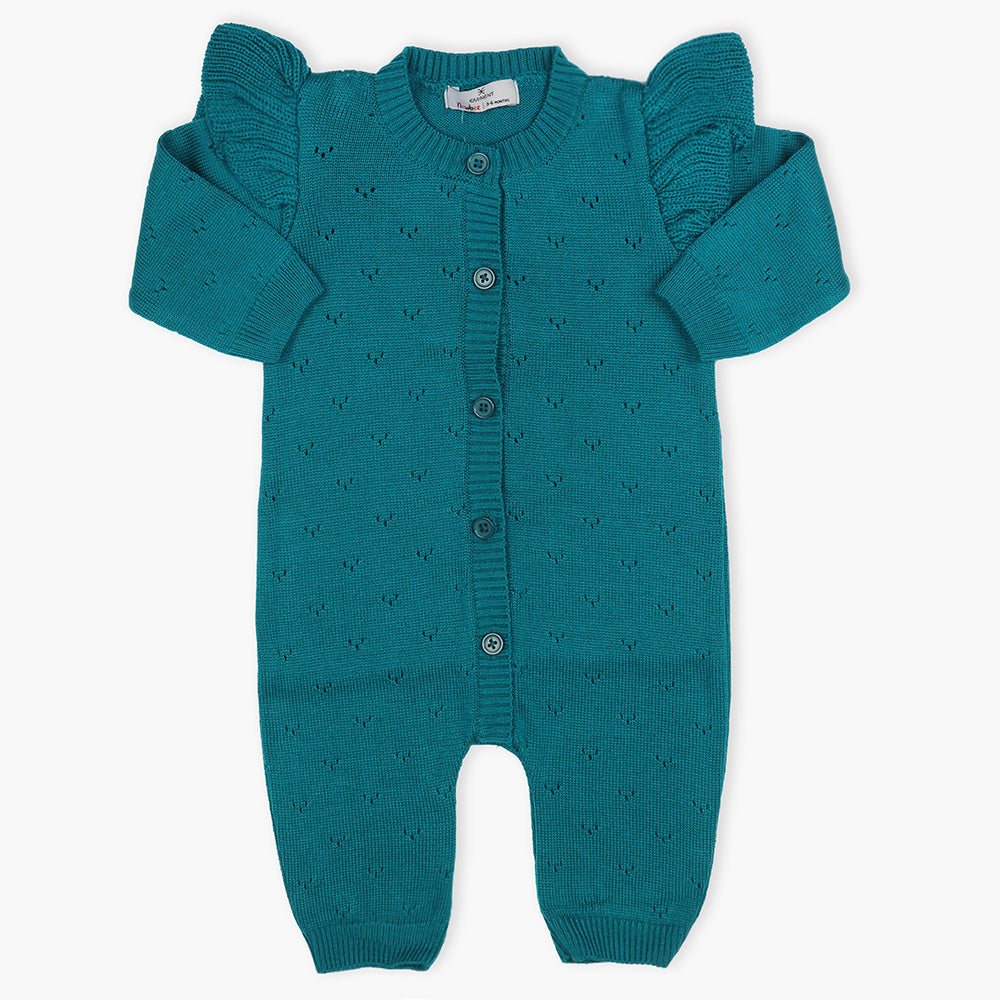 Newborn Girls Romper - Turquoise, Newborn Girls Rompers, Chase Value, Chase Value