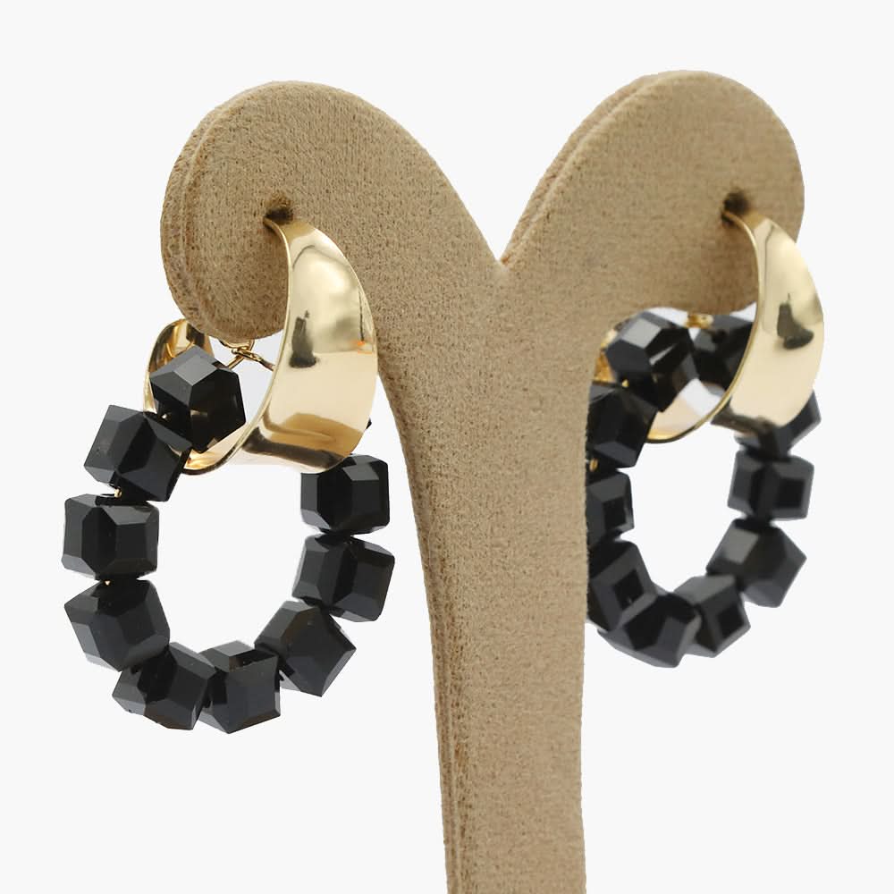 Women's Ear Hoops - Black, Women Earrings & Tops, Chase Value, Chase Value