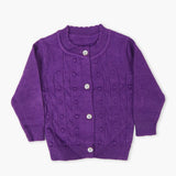 Newborn Girls Sweater - Dark Purple, Newborn Girls Winterwear, Chase Value, Chase Value
