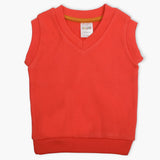 Newborn Boys Sleevesless Sweater - Orange, Newborn Boys Winterwear, Chase Value, Chase Value