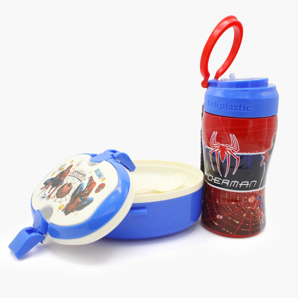 Water Bottle with Lunch Box - Royal Blue, Tiffin Boxes & Bottles, Chase Value, Chase Value