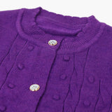 Newborn Girls Sweater - Dark Purple, Newborn Girls Winterwear, Chase Value, Chase Value