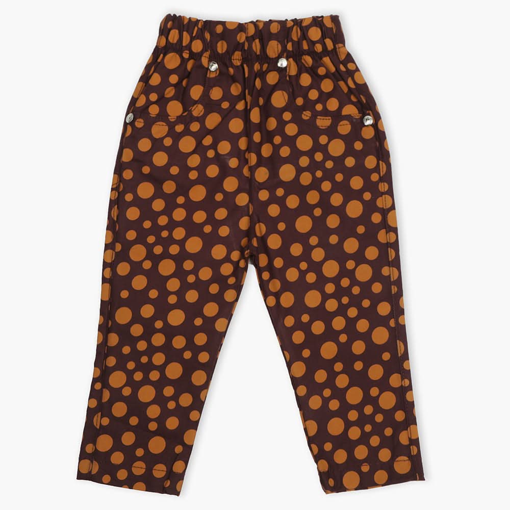Girls Printed Pant - Dark Brown, Girls Pants & Capri, Chase Value, Chase Value