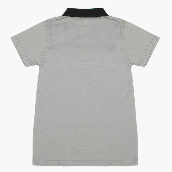 Boys Half Sleeves Polo T-Shirt - Light Grey, Boys T-Shirts, Chase Value, Chase Value