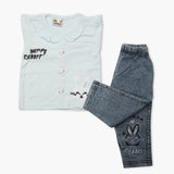 Newborn Girls Full Sleeves Suit - Light Blue, Newborn Girls Winterwear, Chase Value, Chase Value