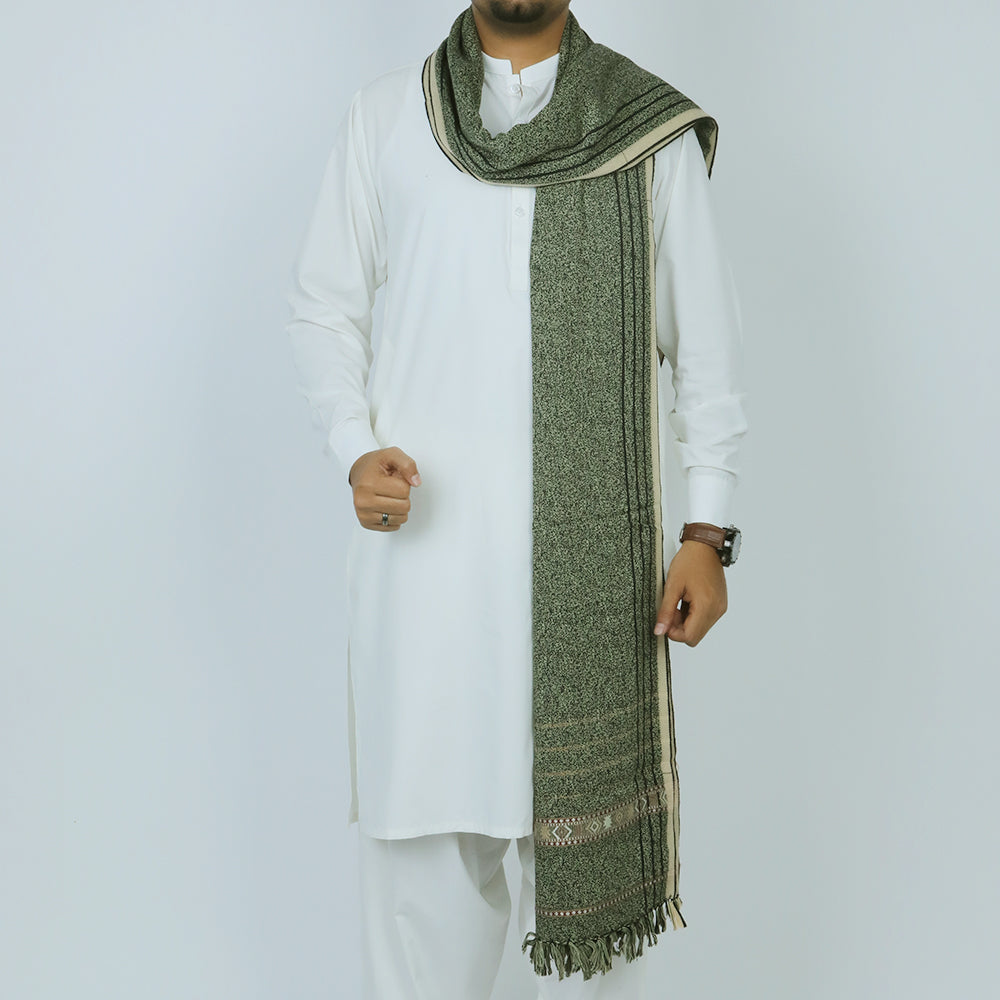 Men’s Winter Shawl - Grey Black, Men's Shawls & Mufflers, Chase Value, Chase Value