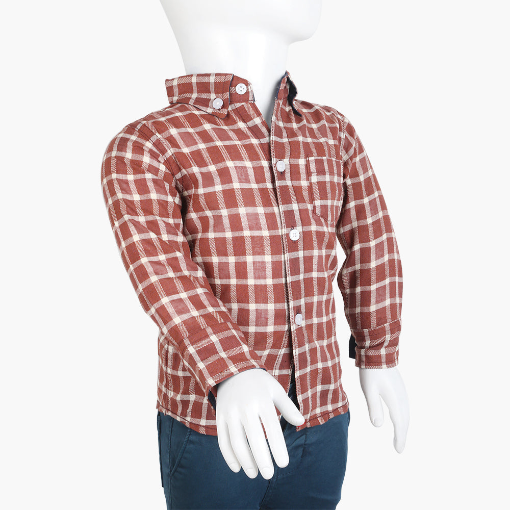 Boys Full Sleeves Shirt - Brown, Boys Shirts, Chase Value, Chase Value