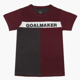 Boys Half Sleeves T-Shirt - Maroon, Boys T-Shirts, Chase Value, Chase Value