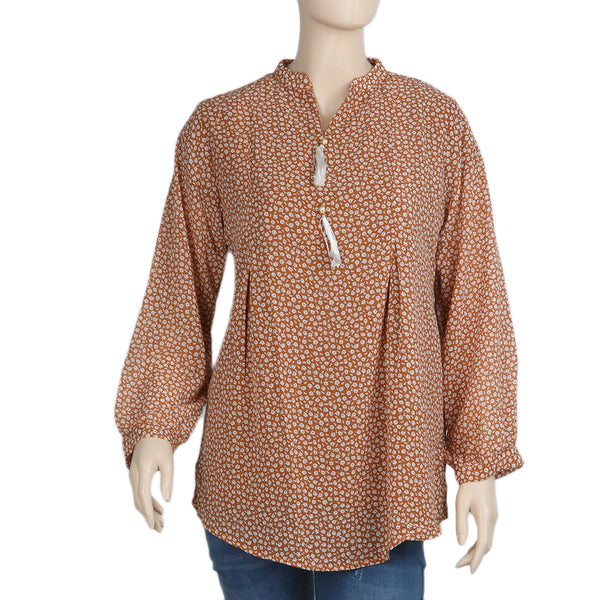 Women's Western Top - Brown, Women T-Shirts & Tops, Chase Value, Chase Value