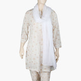 Women's Chiffon Dupatta - White, Women Dupatta, Chase Value, Chase Value