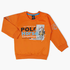 Boys Full Sleeves T-Shirt - Orange, Boys T-Shirts, Chase Value, Chase Value